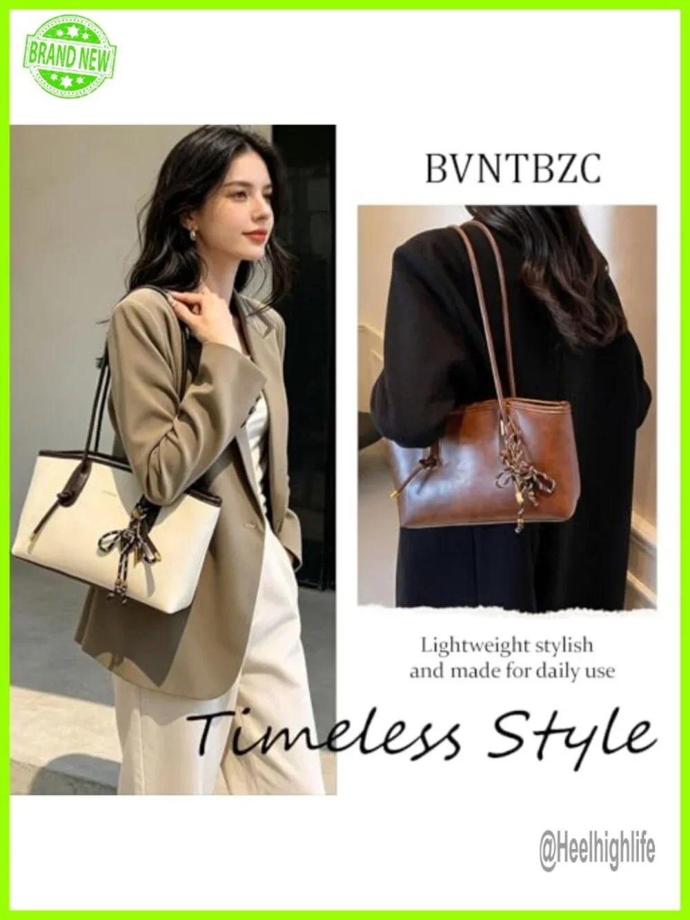 Faux Leather Hobo Tote Bag with Zipper Top Handle Shoulder Strap
